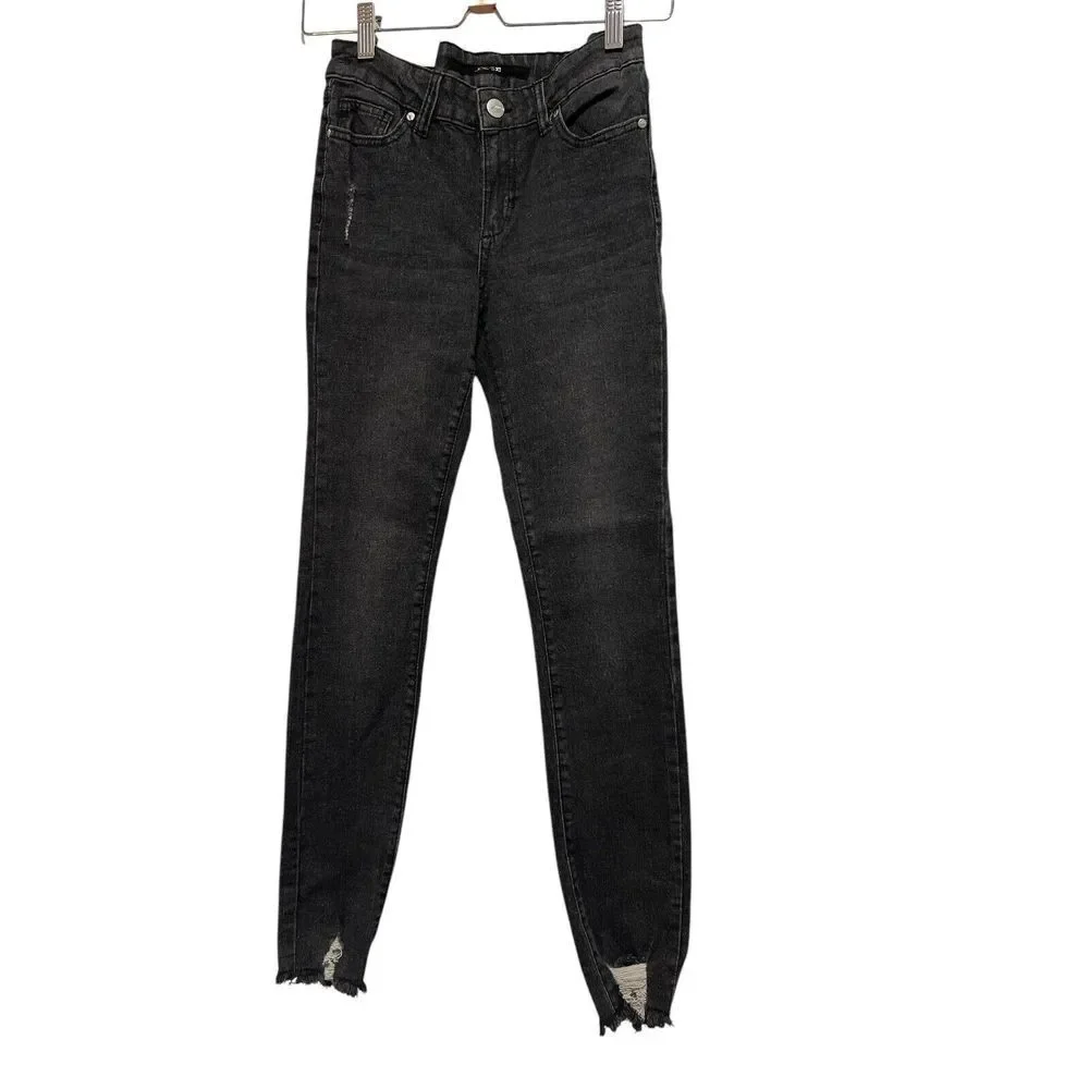Joe's Jeans Girl's The Elsa Distressed Hem Skinny‎ Jeans Black Size 16 NWT